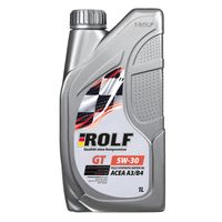 Моторное масло ROLF GT SAE 5W30 ACEA A3/B4 (синт) 1л пластик 322734 Rolf