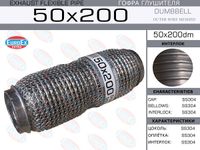 Гофра глушителя кольчуга усиленная 50*200 (dombbell meshed) 50x200dm EuroEx