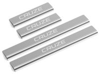Накладки порогов Chevrolet Cruze 2009-2015, нержавеющая сталь, с надписью, 4 шт amchcru01 AutoMax