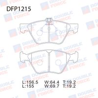 Колодки тормозные дисковые Double Force dfp1215 Double Force