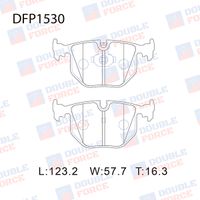 Колодки тормозные задние дисковые к-кт для BMW Z8 E52 2000-2003 DFP1530 Double Force