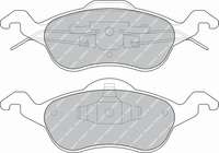 Комплект тормозных колодок, дисковый тормоз FSL1318 Ferodo