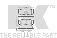 Колодки тормозные задние дисковые к-кт для Hyundai Santa Fe (CM) 2006-2012 223428 Nk
