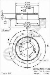 Тормозной диск 08.5639.10 Brembo