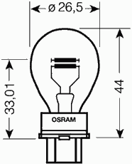 Лампа накаливания 3157 Osram