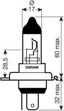 Лампа накаливания, основная фара 64185 Osram
