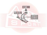 Рычаг передний правый для VW Jetta 2011-2018 2324-023 Asva