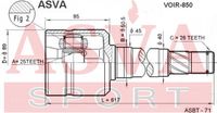Шарнирный комплект VOIR850 Asva