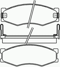 Комплект тормозных колодок, дисковый тормоз MDB1280 Mintex