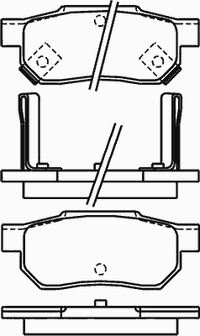 Колодки тормозные задние дисковые к-кт для Honda Jazz 2008-2015 MDB1411 Mintex