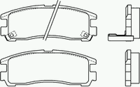 Колодки тормозные задние дисковые к-кт для Mitsubishi Eclipse IV (DK) 2005-2012 MDB1481 Mintex