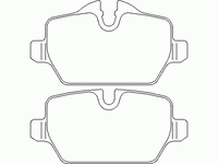 Колодки тормозные задние дисковые к-кт для Mini Countryman R60 2010-2016 MDB2681 Mintex