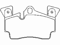 Колодки тормозные задние дисковые к-кт для Porsche Cayenne 2003-2010 MDB2742 Mintex