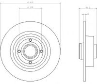 Тормозной диск MDC1859 Mintex