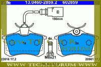 Колодки тормозные задние дисковые к-кт для Seat Alhambra 2000-2010 7M3698451E Vag