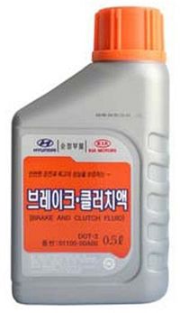 Тормозная жидкость HYUNDAI DOT-3 Brake Fluid (0,5л 01100-00A00 Hyundai-Kia