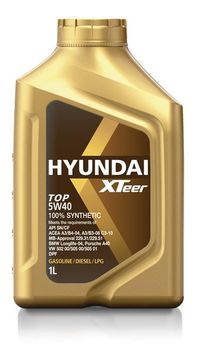 HYUNDAI XTEER TOP 5W40 SNCF Масло моторное синт (пластикКорея) (1L) 1011001 Hyundai-Kia
