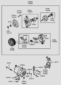 Обмотка генератора статор HYUNDAI/KIA  3735045100 Hyundai-Kia