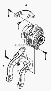 Планка натяжения ремня генератора для Chevrolet Aveo (T250) 2005-2011 96316992 General Motors