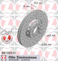 Тормозной диск 100.3303.52 Zimmermann