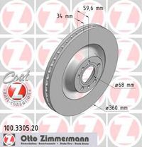 Тормозной диск 100.3305.20 Zimmermann