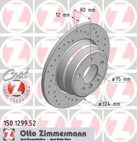 Тормозной диск/BMW X5 (E53)/2001] 150.1299.52 Zimmermann