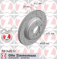 Тормозной диск 150.3405.52 Zimmermann