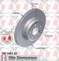 Тормозные диски задние 150.3451.20 Zimmermann