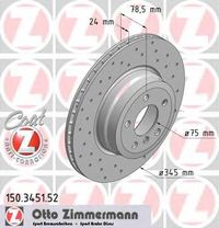 Тормозной диск BMW 150.3451.52 Zimmermann