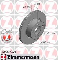 Тормозные диски передние 150.3497.20 Zimmermann