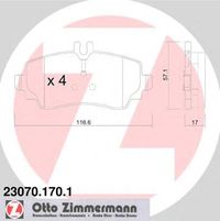 Тормозные колодки 23070.170.1 Zimmermann
