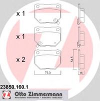 Колодки тормозные дисковые, комплект 23850.160.1 Zimmermann