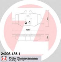 Колодки тормозные задние дисковые к-кт для Mercedes Benz Vito/Viano-(639) 2003-2014 24008.185.1 Zimmermann
