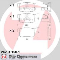 Комплект тормозных колодок, дисковый тормоз 24231.150.1 Zimmermann