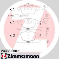 Комплект тормозных колодок 24333.200.1 Zimmermann