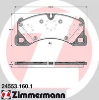 Комплект тормозных колодок, дисковый тормоз 24553.160.1 Zimmermann