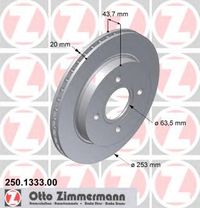 Тормозной диск 250133300 Zimmermann