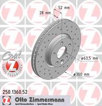 Тормозной диск 250.1360.52 Zimmermann
