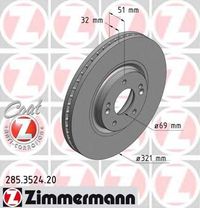 Тормозной диск 285.3524.20 Zimmermann