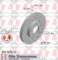 Тормозной диск 370.3076.52 Zimmermann