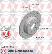 Тормозной диск 400.1412.52 Zimmermann