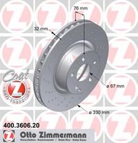Тормозной диск 400.3606.20 Zimmermann