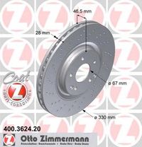 Тормозной диск 400.3624.20 Zimmermann
