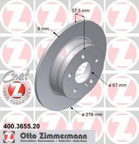 Тормозной диск 400.3655.20 Zimmermann