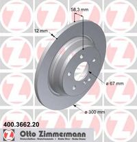 Тормозной диск 400.3662.20 Zimmermann