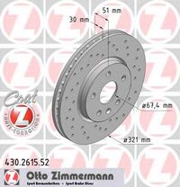 Тормозной диск 430.2615.52 Zimmermann