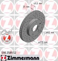 Тормозной диск 590.2589.52 Zimmermann