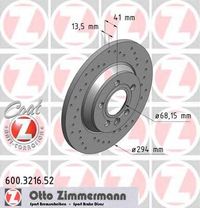 Тормозной диск 600.3216.52 Zimmermann