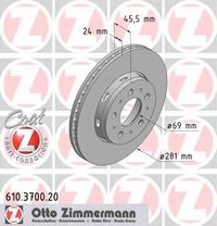 Тормозной диск 610.3700.20 Zimmermann