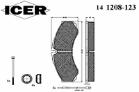 Колодки тормозные дисковые ICER 141208-123 Icer